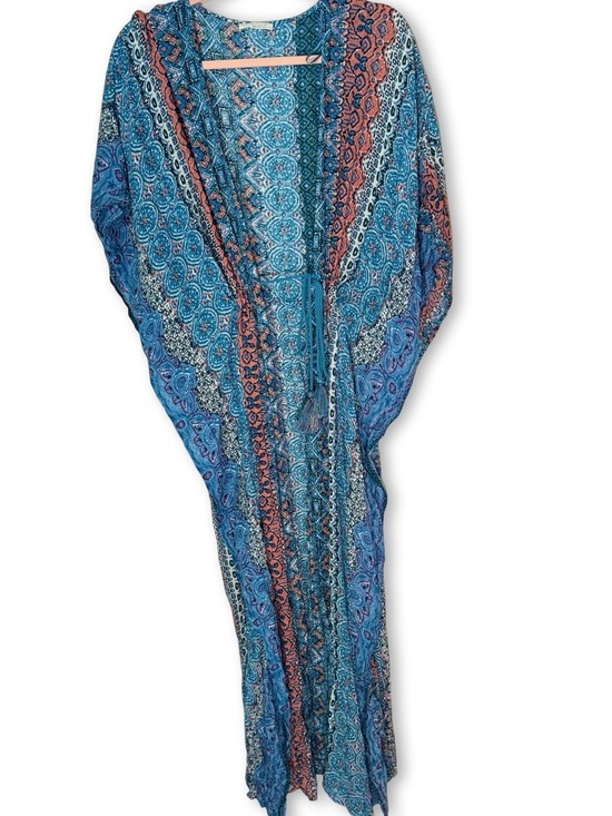 lovestitch Other - lovestitch Open Kimono floor length caftan Resortwear swim cover up